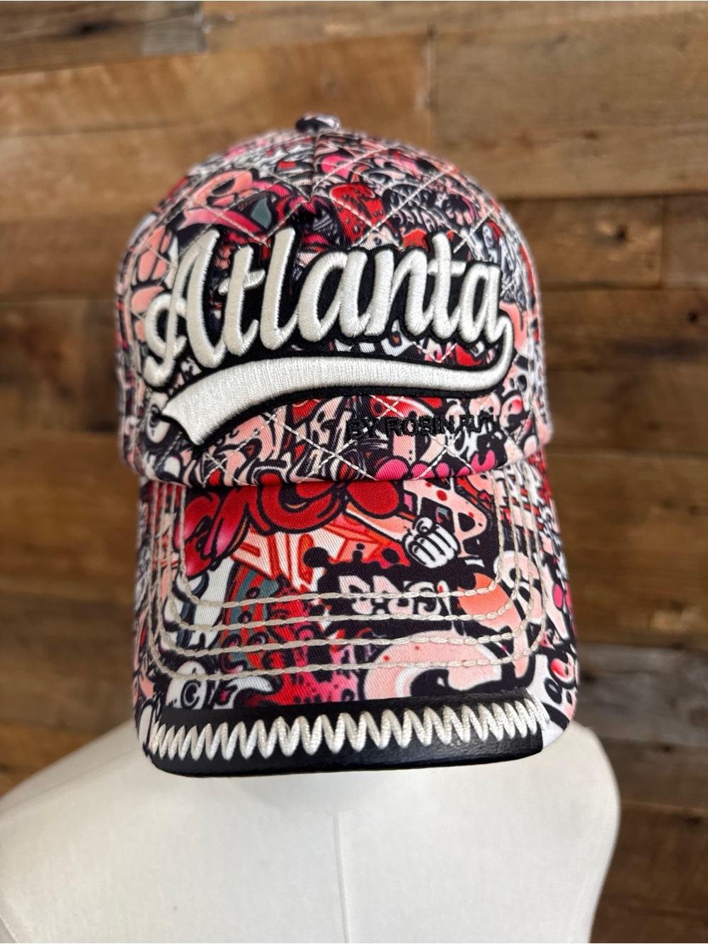 Robin Ruth Atlanta Graffiti Embroidered Baseball Cap Hat Streetwear Graphic EUC